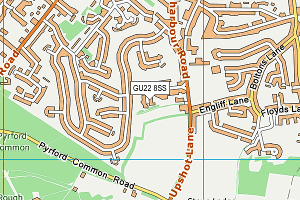 GU22 8SS map - OS VectorMap District (Ordnance Survey)