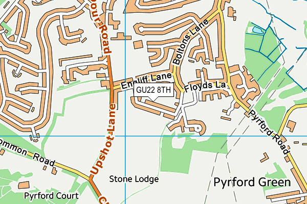 GU22 8TH map - OS VectorMap District (Ordnance Survey)