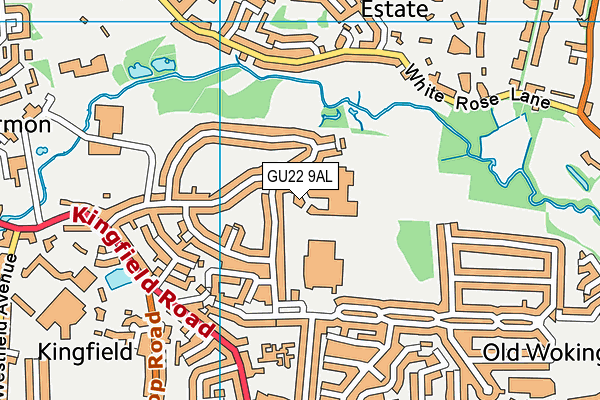 St John the Baptist Catholic Comprehensive School, Woking map (GU22 9AL) - OS VectorMap District (Ordnance Survey)