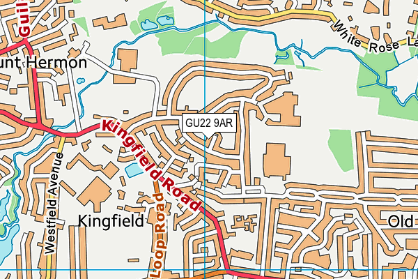 GU22 9AR map - OS VectorMap District (Ordnance Survey)