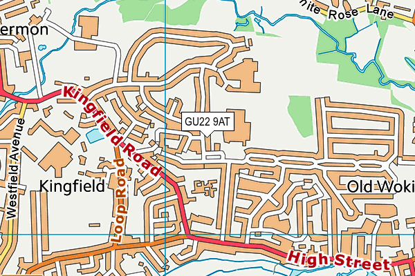 Old Woking Community Centre map (GU22 9AT) - OS VectorMap District (Ordnance Survey)