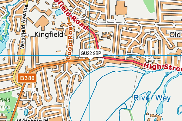 GU22 9BP map - OS VectorMap District (Ordnance Survey)