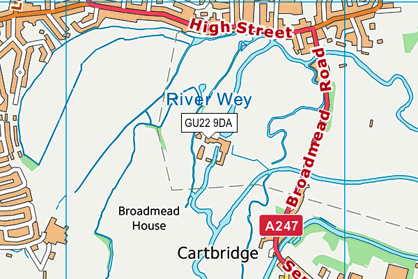 GU22 9DA map - OS VectorMap District (Ordnance Survey)