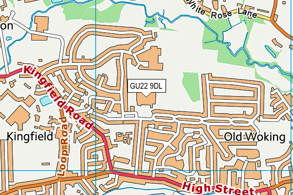 Woking College map (GU22 9DL) - OS VectorMap District (Ordnance Survey)
