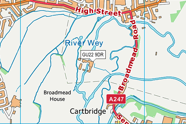 GU22 9DR map - OS VectorMap District (Ordnance Survey)