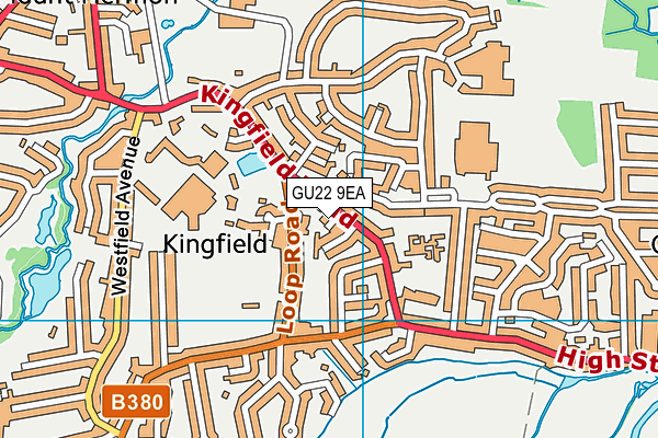 GU22 9EA map - OS VectorMap District (Ordnance Survey)