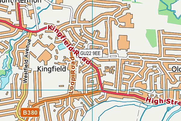 GU22 9EE map - OS VectorMap District (Ordnance Survey)