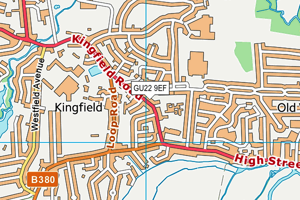 GU22 9EF map - OS VectorMap District (Ordnance Survey)