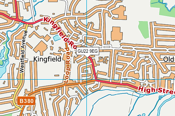 GU22 9EG map - OS VectorMap District (Ordnance Survey)