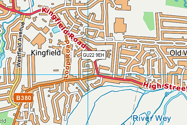 GU22 9EH map - OS VectorMap District (Ordnance Survey)