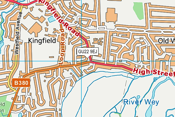 GU22 9EJ map - OS VectorMap District (Ordnance Survey)