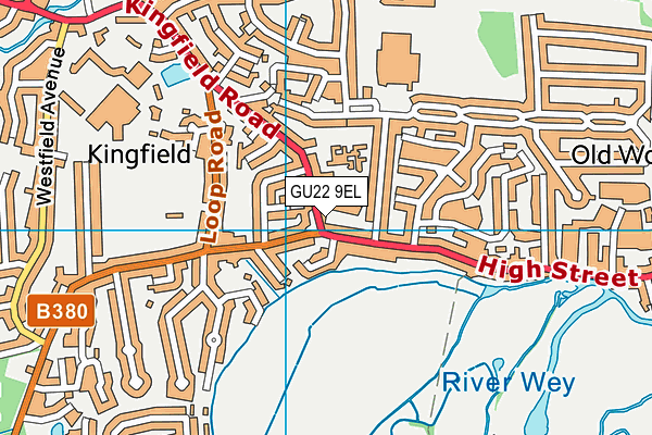 GU22 9EL map - OS VectorMap District (Ordnance Survey)