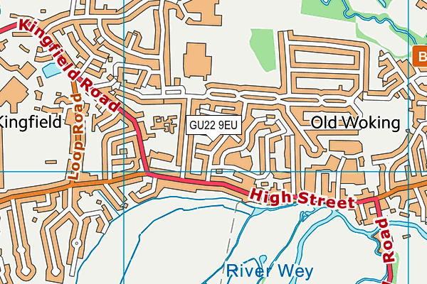 GU22 9EU map - OS VectorMap District (Ordnance Survey)