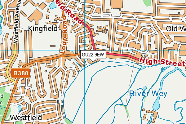 GU22 9EW map - OS VectorMap District (Ordnance Survey)