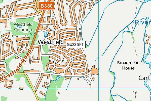 GU22 9FT map - OS VectorMap District (Ordnance Survey)