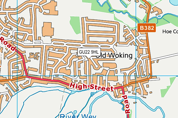 GU22 9HL map - OS VectorMap District (Ordnance Survey)