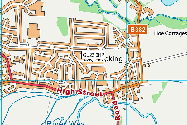 GU22 9HP map - OS VectorMap District (Ordnance Survey)