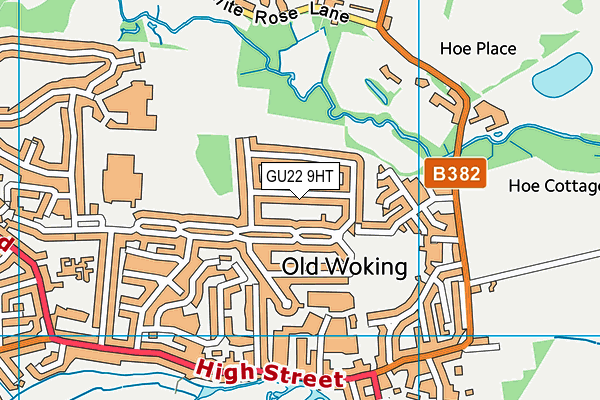 GU22 9HT map - OS VectorMap District (Ordnance Survey)