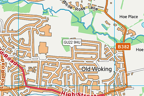 GU22 9HU map - OS VectorMap District (Ordnance Survey)