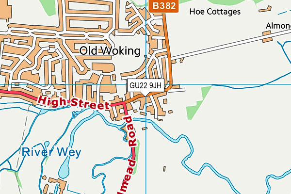 GU22 9JH map - OS VectorMap District (Ordnance Survey)