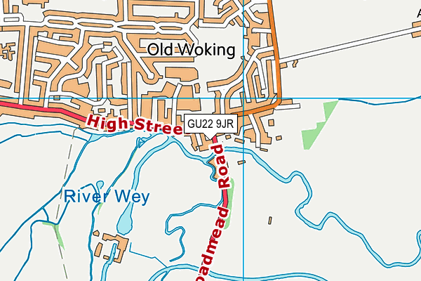 GU22 9JR map - OS VectorMap District (Ordnance Survey)