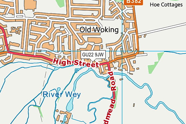 GU22 9JW map - OS VectorMap District (Ordnance Survey)