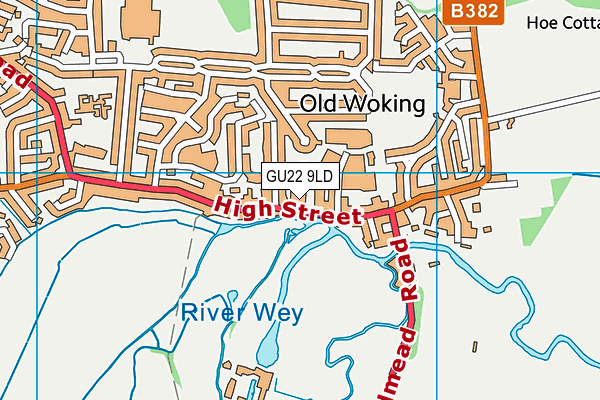 GU22 9LD map - OS VectorMap District (Ordnance Survey)