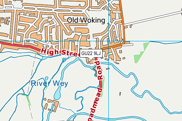 GU22 9LJ map - OS VectorMap District (Ordnance Survey)