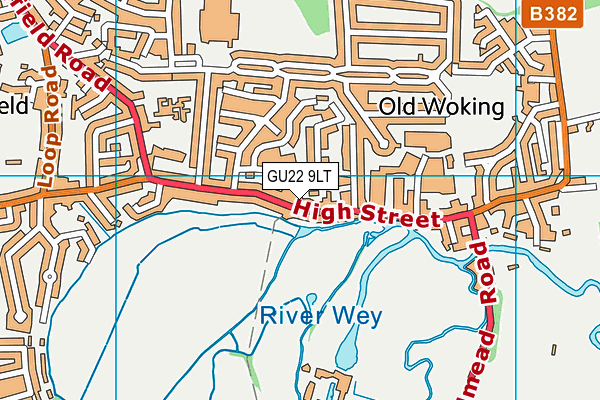 GU22 9LT map - OS VectorMap District (Ordnance Survey)