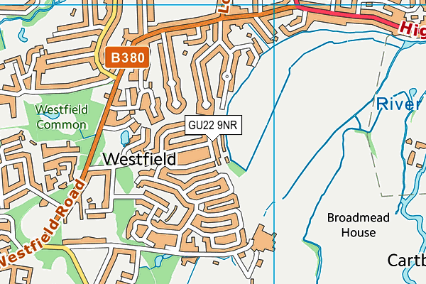 GU22 9NR map - OS VectorMap District (Ordnance Survey)