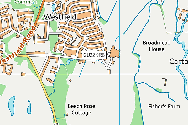 GU22 9RB map - OS VectorMap District (Ordnance Survey)