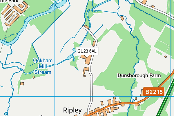 GU23 6AL map - OS VectorMap District (Ordnance Survey)