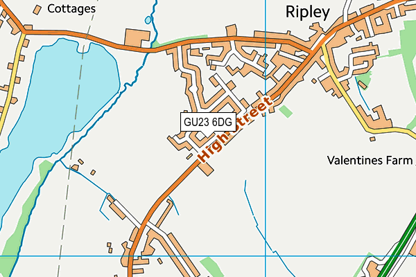 GU23 6DG map - OS VectorMap District (Ordnance Survey)
