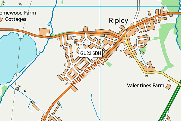 GU23 6DH map - OS VectorMap District (Ordnance Survey)