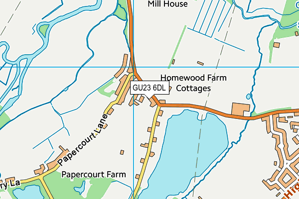 GU23 6DL map - OS VectorMap District (Ordnance Survey)