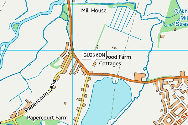 GU23 6DN map - OS VectorMap District (Ordnance Survey)