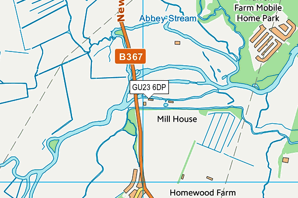 GU23 6DP map - OS VectorMap District (Ordnance Survey)