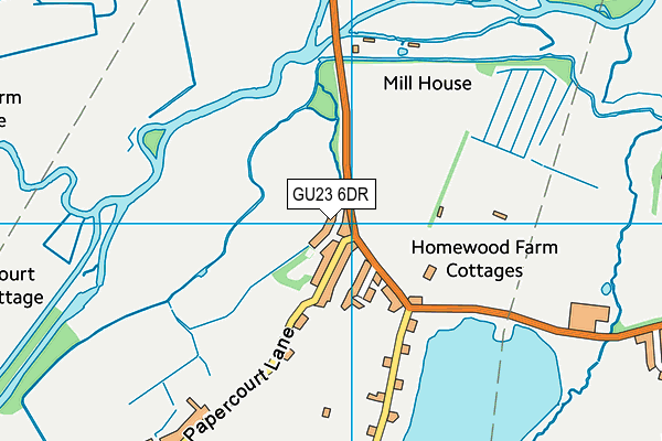 GU23 6DR map - OS VectorMap District (Ordnance Survey)