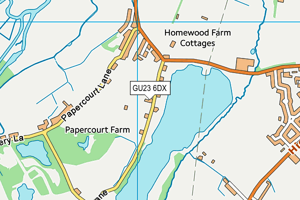 GU23 6DX map - OS VectorMap District (Ordnance Survey)