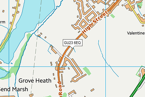 GU23 6EQ map - OS VectorMap District (Ordnance Survey)