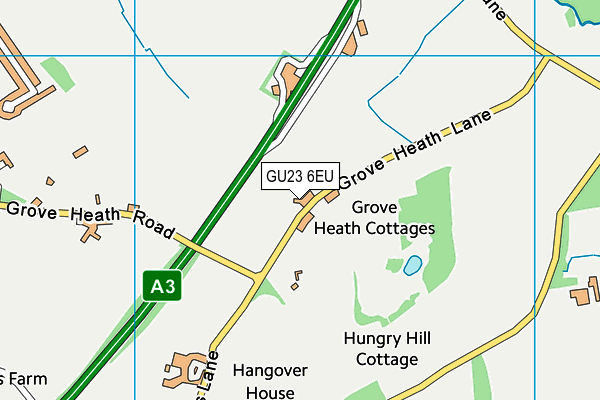 GU23 6EU map - OS VectorMap District (Ordnance Survey)