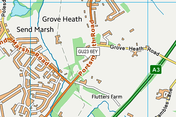 GU23 6EY map - OS VectorMap District (Ordnance Survey)