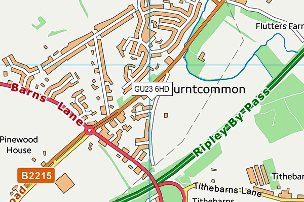 GU23 6HD map - OS VectorMap District (Ordnance Survey)