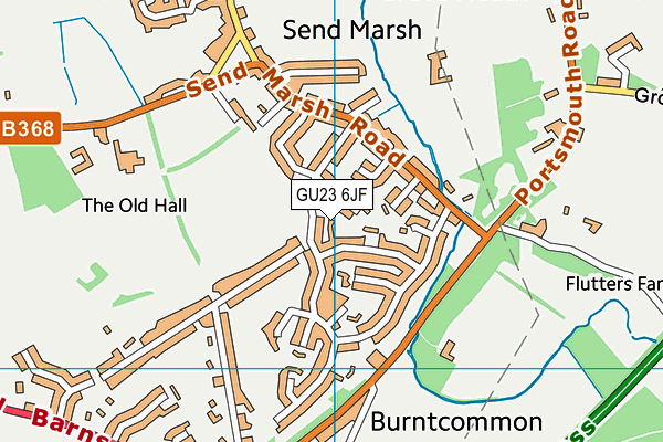 GU23 6JF map - OS VectorMap District (Ordnance Survey)
