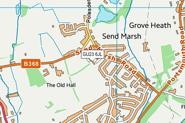 GU23 6JL map - OS VectorMap District (Ordnance Survey)