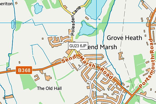 GU23 6JP map - OS VectorMap District (Ordnance Survey)