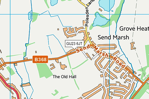 GU23 6JT map - OS VectorMap District (Ordnance Survey)