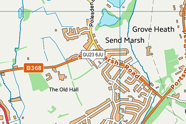 GU23 6JU map - OS VectorMap District (Ordnance Survey)