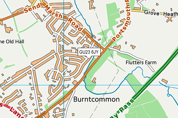 GU23 6JY map - OS VectorMap District (Ordnance Survey)