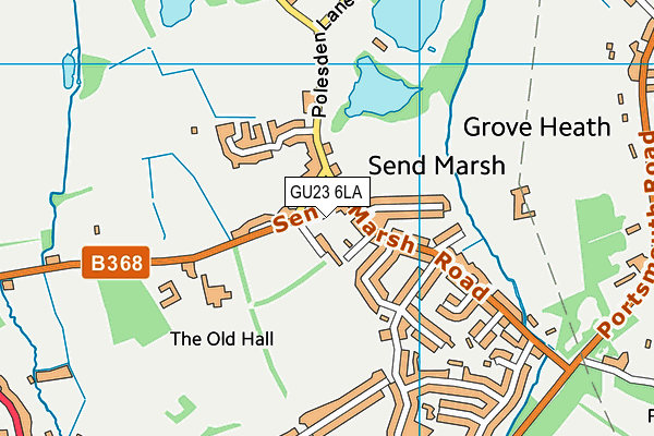 GU23 6LA map - OS VectorMap District (Ordnance Survey)